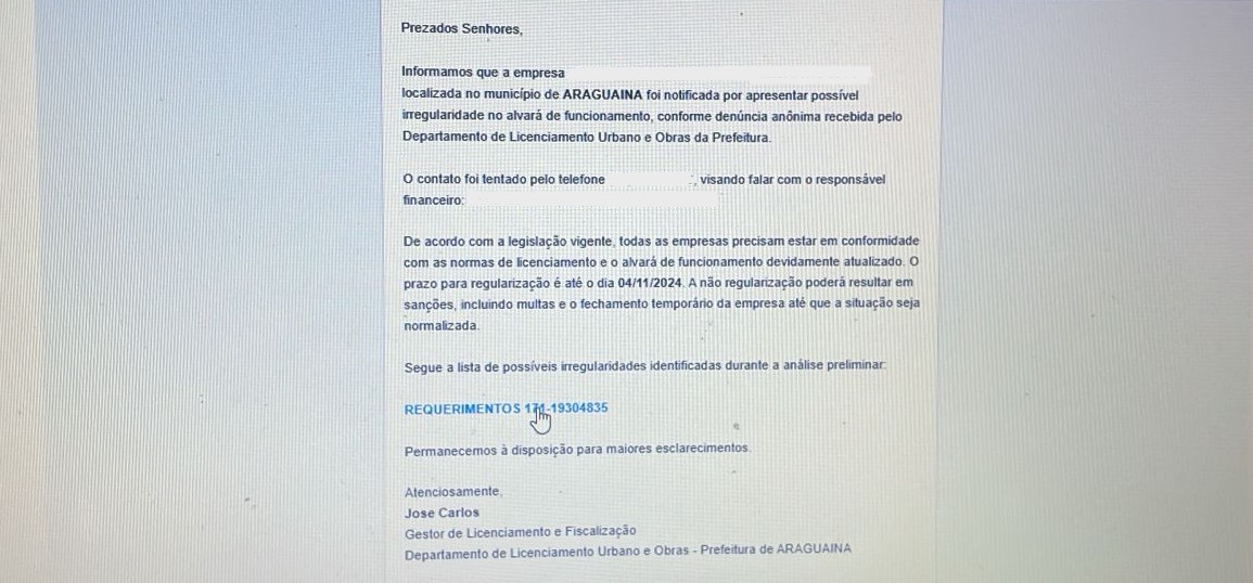 Prefeitura alerta para tentativas de golpes falsas notificações do