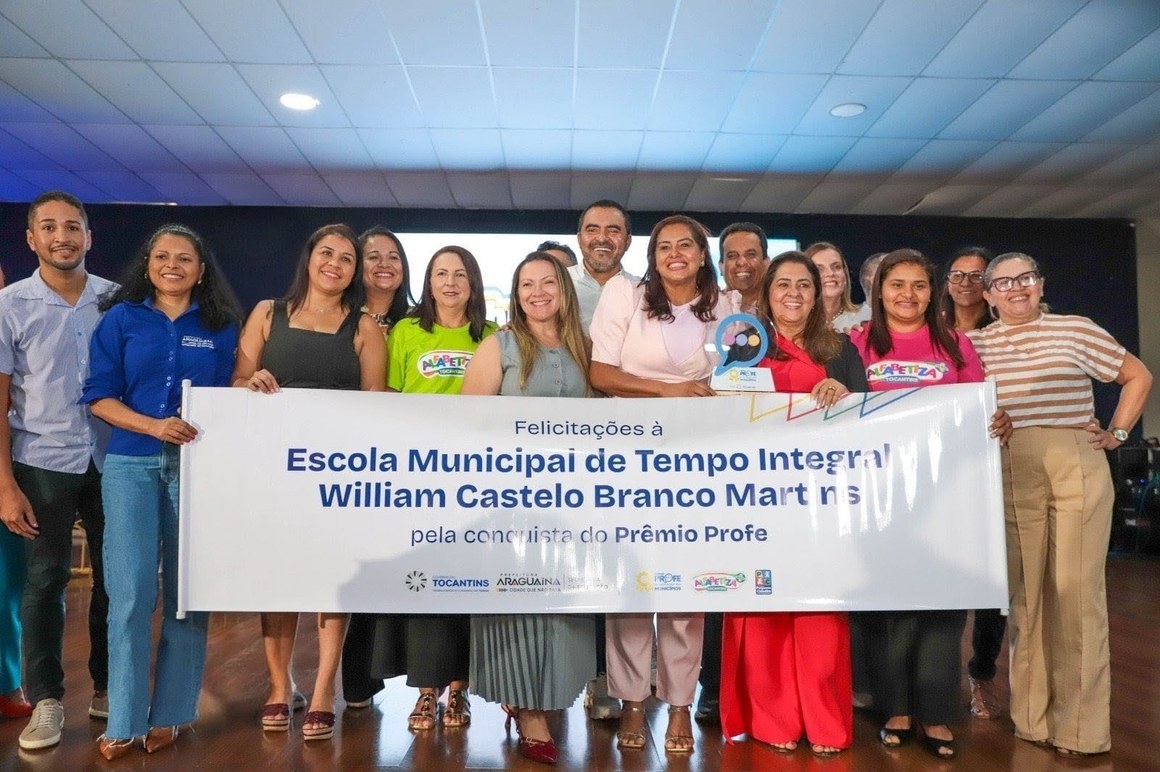 Escola William Castelo Branco é premiada entre as melhores do Tocantins em desempenho educacional