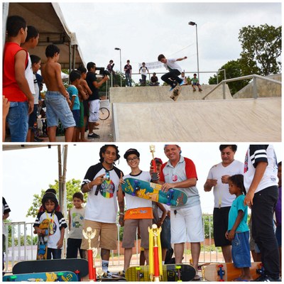 Skatistas participam de campeonato em Araguaína na primeira pista pública da cidade