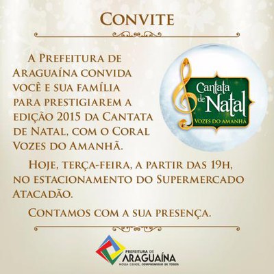 Cerca de 600 crianças se apresentam na Cantata de Natal amanhã em Araguaína
