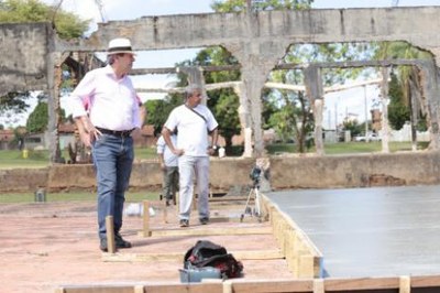 Quadra cultural está em construção no Parque Cimba