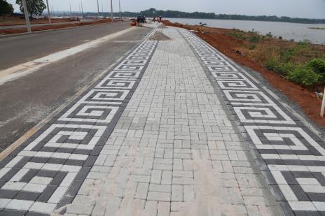 Calçadão da Via Lago tem desenhos em homenagem aos povos Karajá