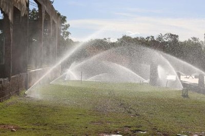 Irrigação do Parque Cimba já está em funcionamento com 466 aspersores