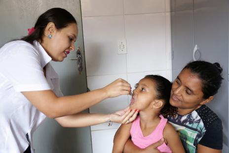 Município alcança 52% da meta de vacinação contra Sarampo e Poliomielite