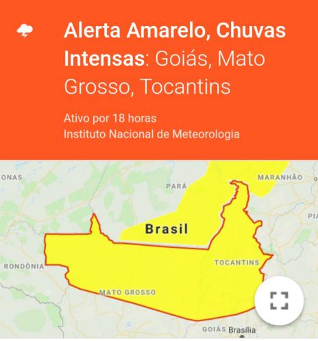 Defesa Civil de Araguaína orienta sobre alerta de chuvas intensas na região
