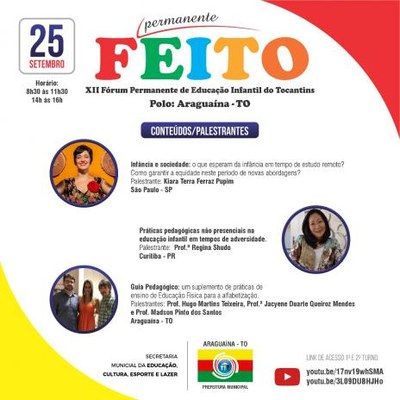 Live debate sobre Educação Infantil durante pandemia