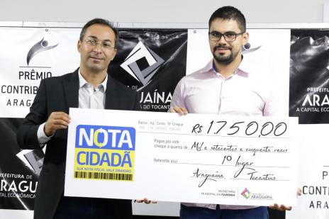 Nota Cidadã de Araguaína já tem 16 prêmios entregues de quase R$ 9 mil