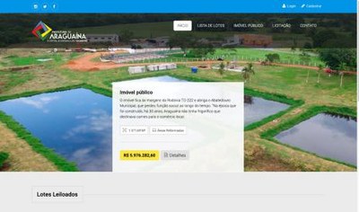 Prefeitura lança página virtual com informações de áreas que serão leiloadas pelo Município este mês