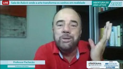 Araguaína promove aula show do professor Pachecão durante live para educadores