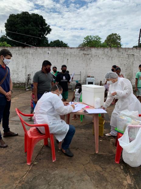 Saúde realiza vacinação em crianças indígenas venezuelanas em Araguaína