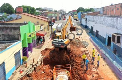 Obra da nova drenagem da Primeiro de Janeiro entra em fase de finalização da 1ª etapa