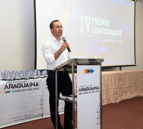 Prefeito Wagner anuncia Refis 2022 durante premiação aos Contribuintes de Araguaína