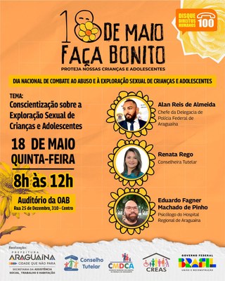 Araguaína realiza Semana de Combate ao Abuso e Exploração Sexual de Crianças e Adolescentes