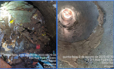 Cerca de 11 mil toneladas de dejetos são retirados das galerias pluviais e bueiros de Araguaína em pouco mais de três meses