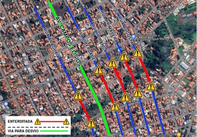 Ruas dos setores Neblina, Noroeste e Itapuã serão interditadas para o avanço das obras da Av. Siqueira Campos