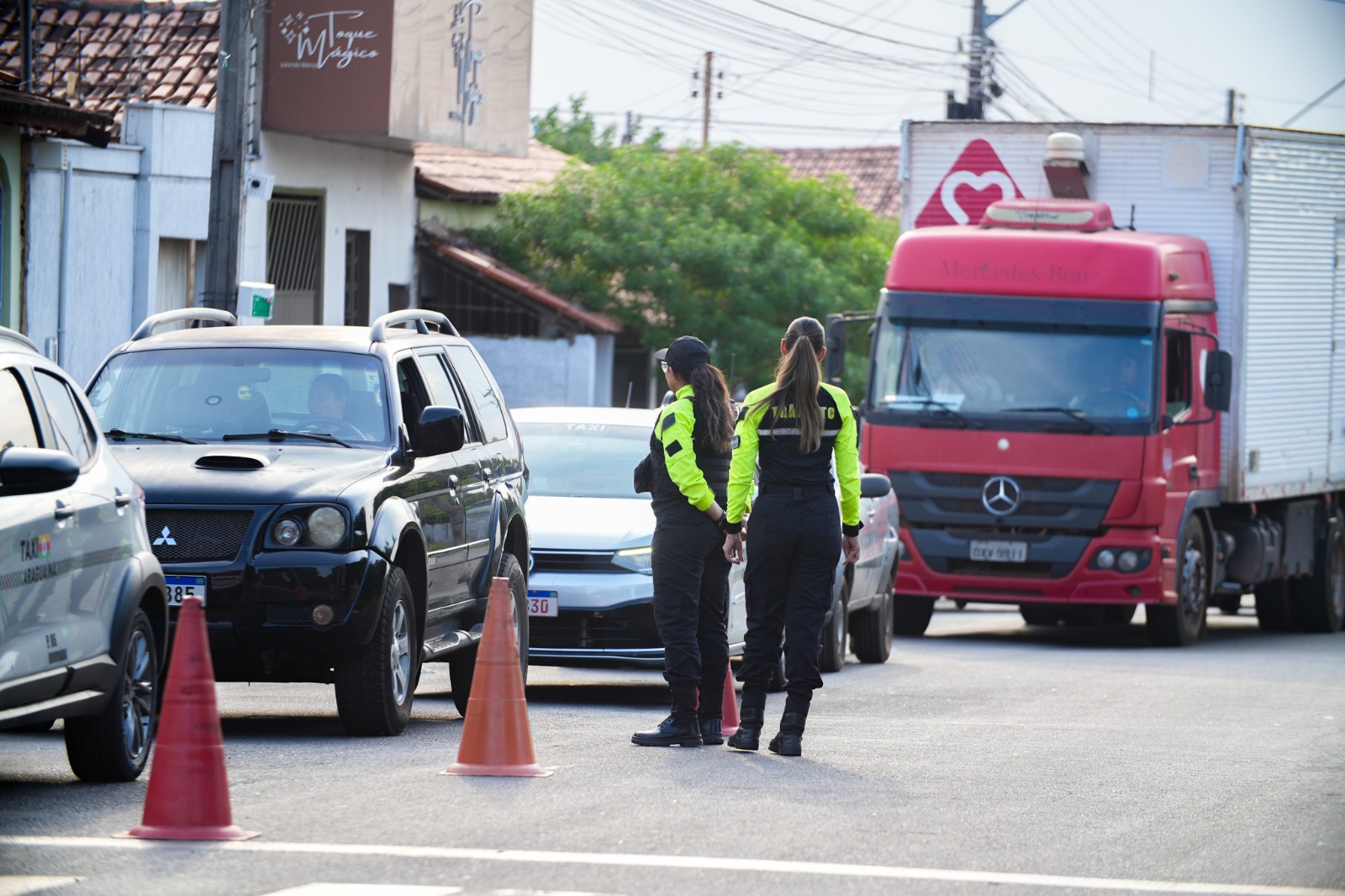 Durante a atividade, foram repassadas orientações sobre o cuidado no trânsito