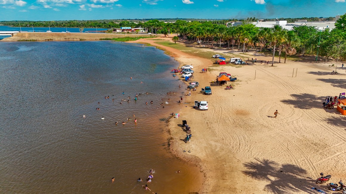 Prainha da Via Lago está liberada para banho e atividades recreativas