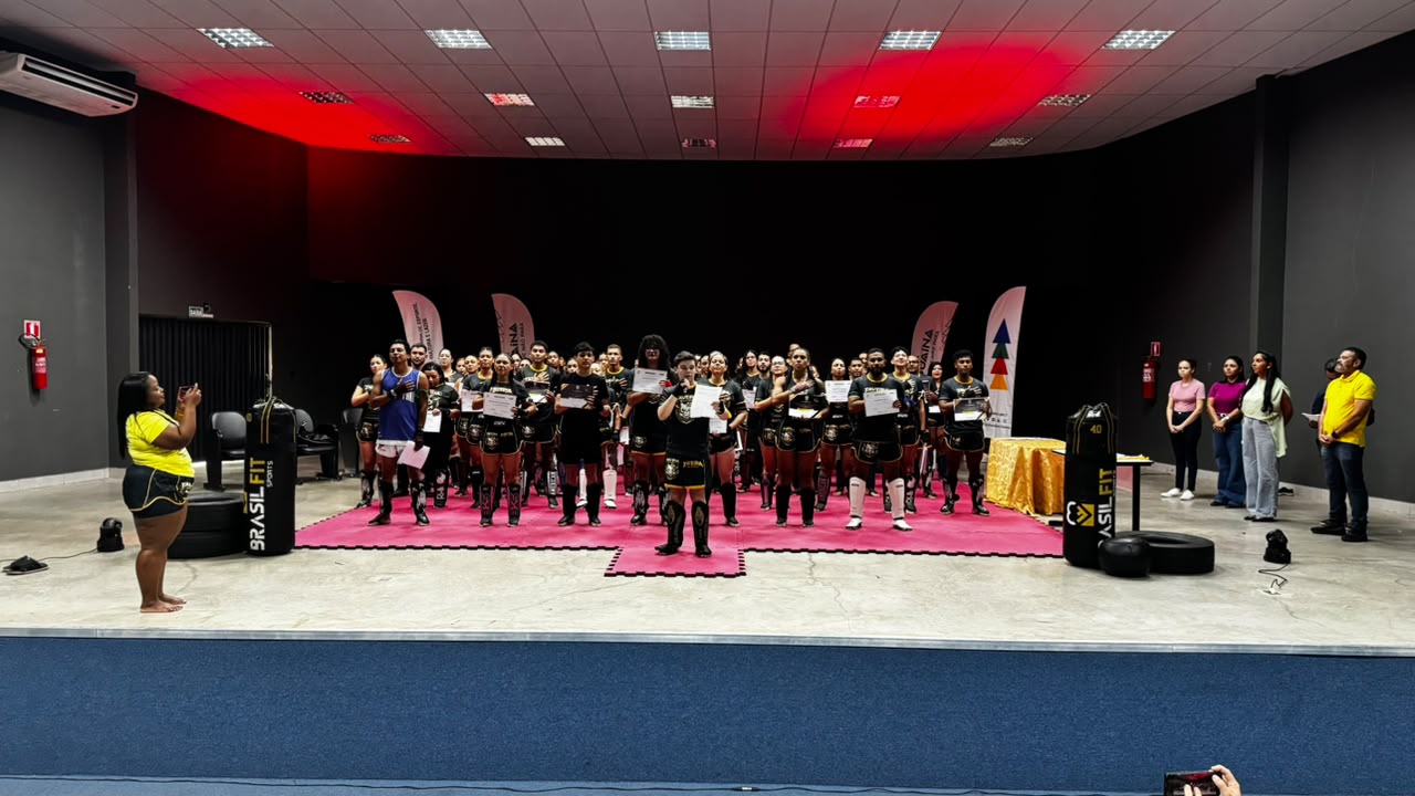 Prefeitura de Araguaína realiza graduação de 62 alunos da primeira turma de Muay Thai do Projeto Movimente-se