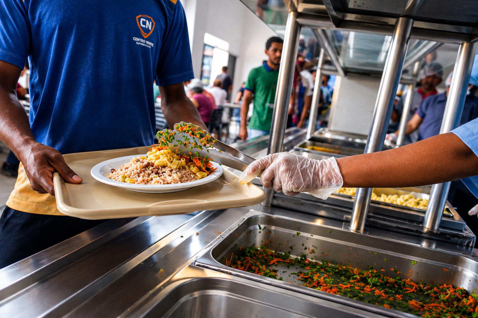 O restaurante fica na Praça das Bandeiras, abre às 10 horas e segue servindo centenas de refeições até às 14 horas